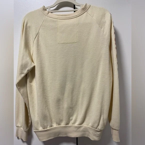 Aviator Nation Cream Sweater with Rainbow Logo - Picture 3 of 4